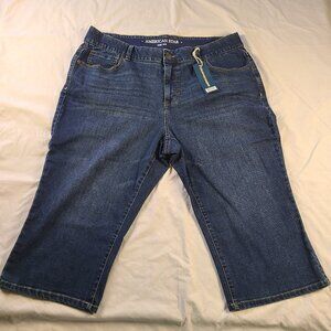 American Star Women's 18W 19" inseam Capris Blue
